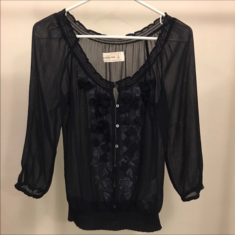 ⭐️⭐️Navy blue lace top